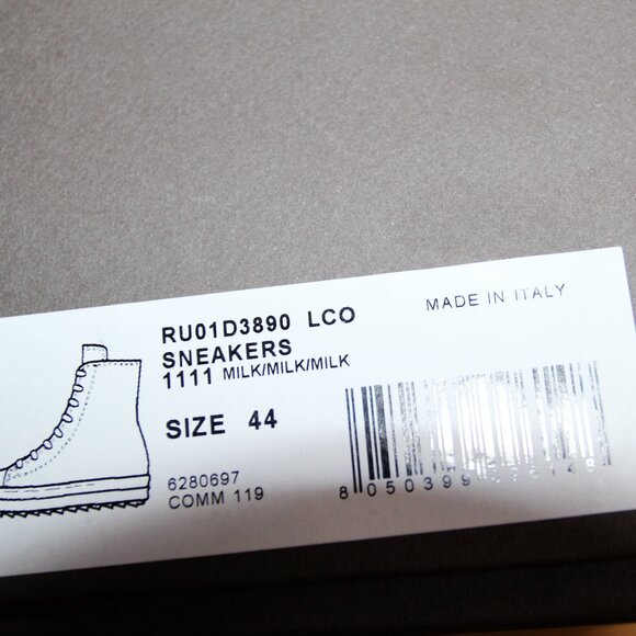 BNWT SS24 RICK OWENS "LIDO" LEATHER RAMONES SNEAKERS 44 & 45 - Picture 7 of 10